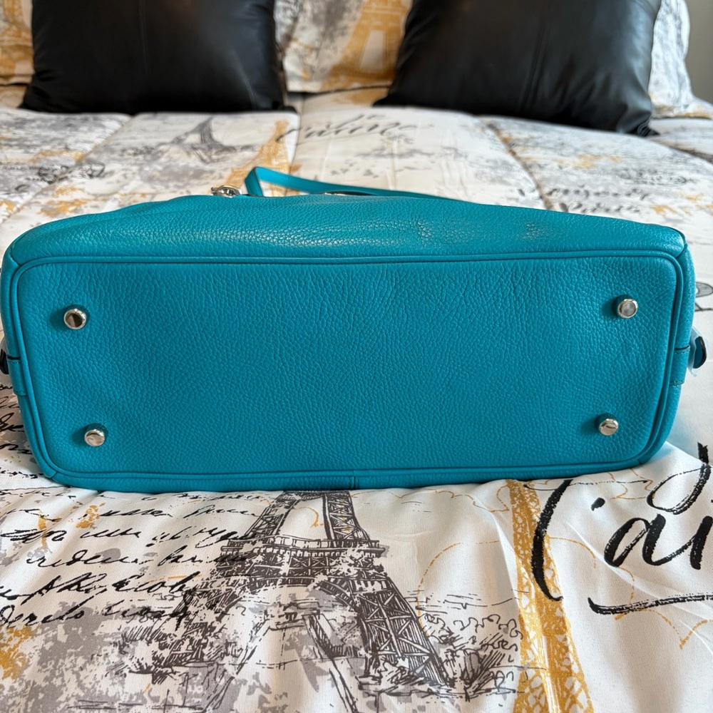 NWT Coach Pebble Primrose Satchel in Turquoise - Picture 8 of 11